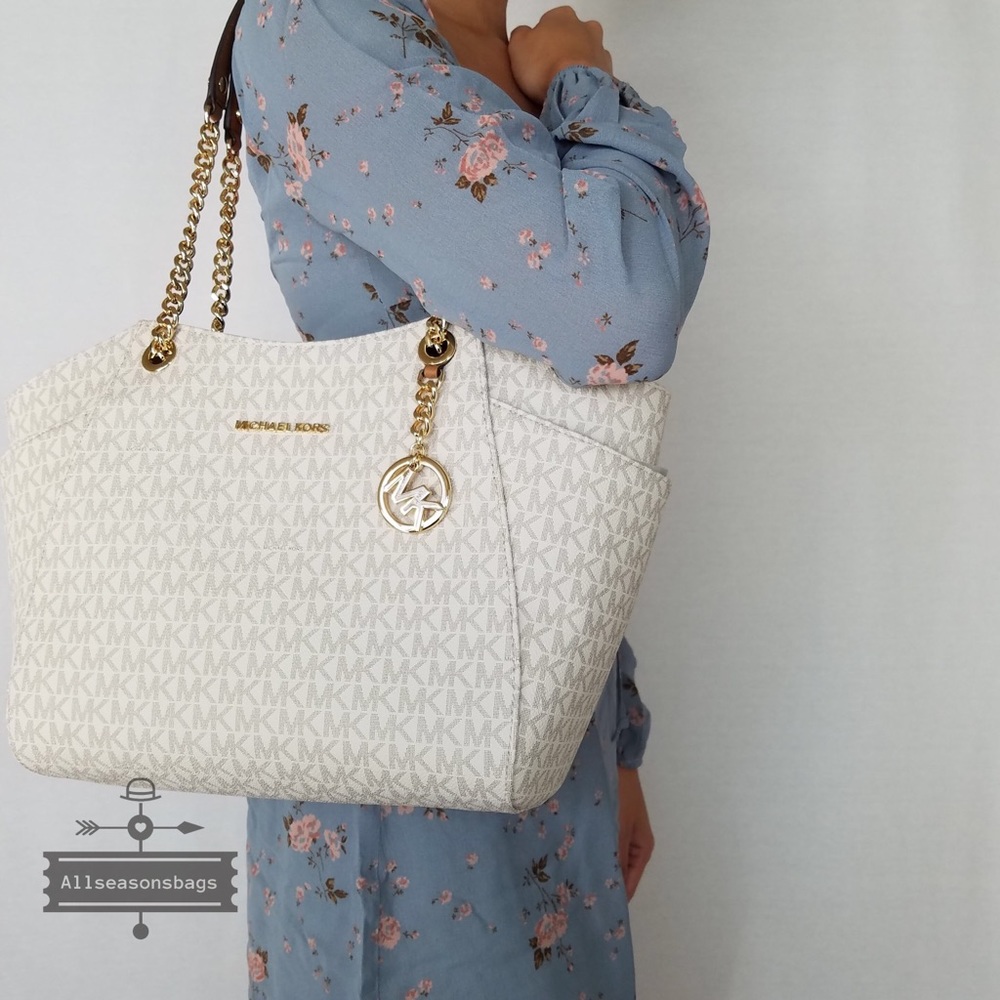 Michael Kors Jet set Large chain tote vanilla gold - Picture 2 of 8